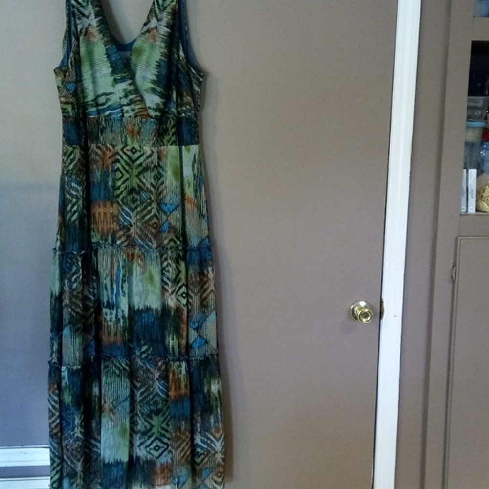 Multi colored bohemian style dress